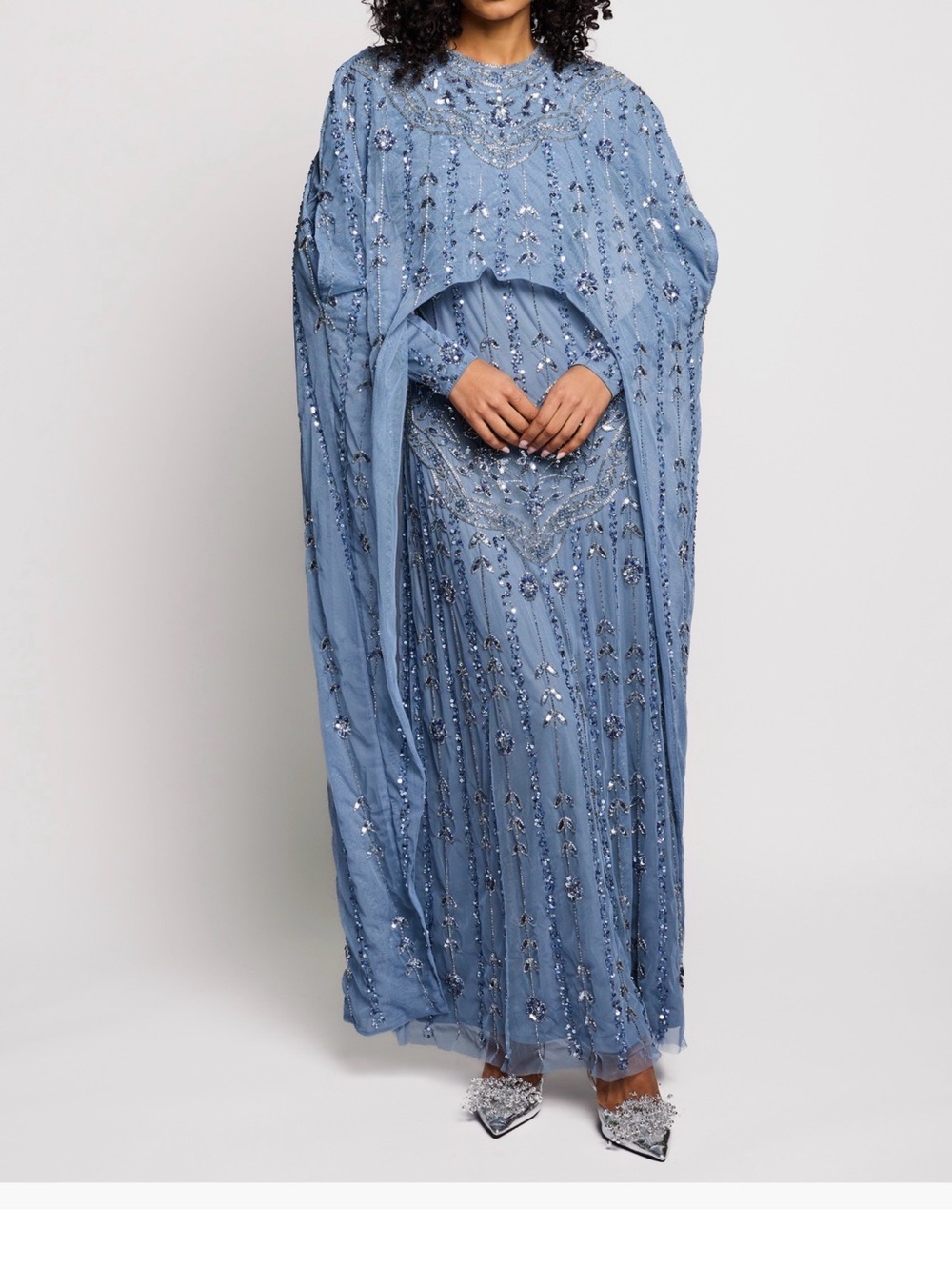 Maryisa Modestcape Embellished Sequins Maxi Dress (2 piece) - NWT Unopened!